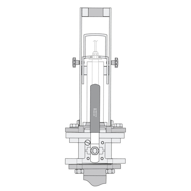 Ball valve armature for Solitax inline and highline sc, SS316