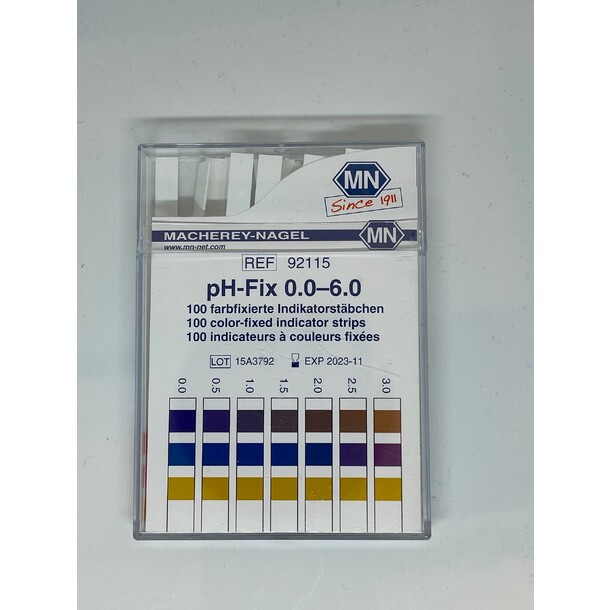 Lakmuspapir for måling Av pH 0-6,  100 strips