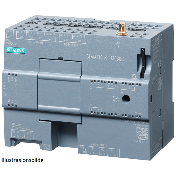 Simatic RTU3030 C Kompakt Laveffekt RTU med Wan (2G/3G), Vpn 