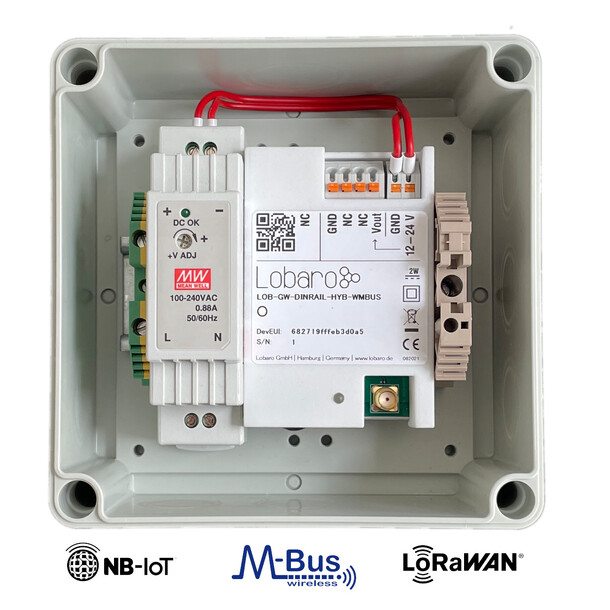 wMBUS Gateway V3, NB-IoT, LoRaWan 230V Lobaro 230V powered