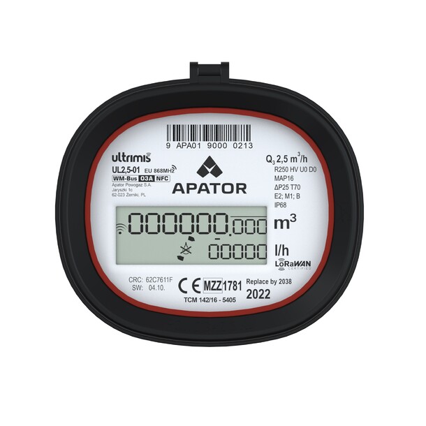 Apator Ultrimis W, T70, 4m³/t DN20 x L105mm, Kompositt, LoRa+wM-Bus 