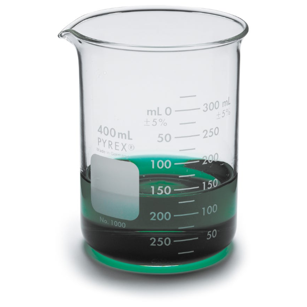 Målebeger 400mL Lav Type, Glass 