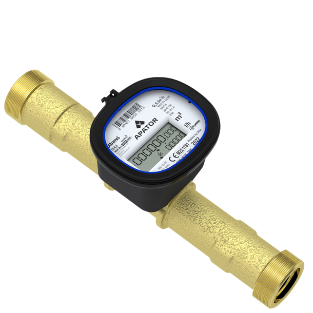 Apator Ultrimis M 6,3 DN25, R250, T50 1" x L165mm, LoRaWan/wM-Bus, messing 