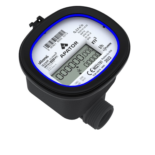Apator Ultrimis K 2,5 DN15, R250, T50 1/2 x L80mm, LoRaWan/wM-Bus,Kompositt 