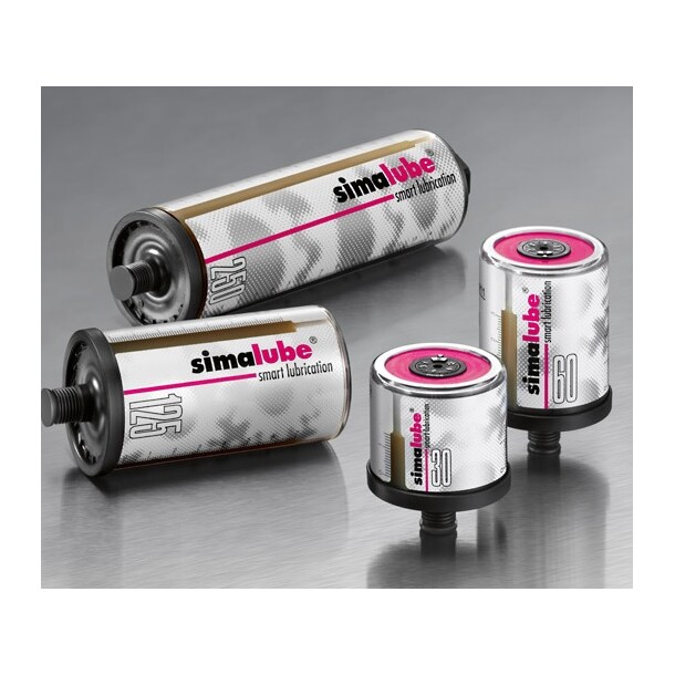 Simalube lubrikator fylt, 125ml Fylt med SL-18 olje,  H1, kun 10-pakk 