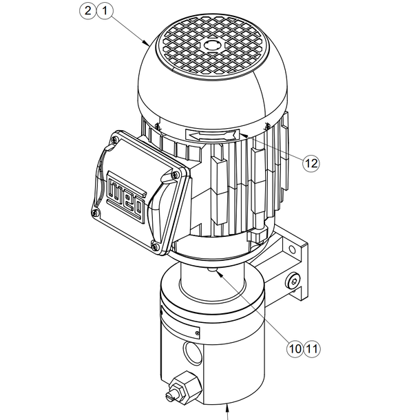 MZ-11-4 pumpe inkl.motor 3x 690V, 60Hz 