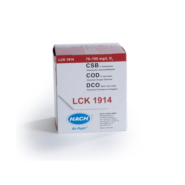 Cod Cuvette Test Salt Water 250-1000 mg/L O2, 25 Tests 