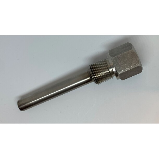 Q lomme for maskintermometer MOQ 25 1/2" x L100mm,  syrefast AISI 316 