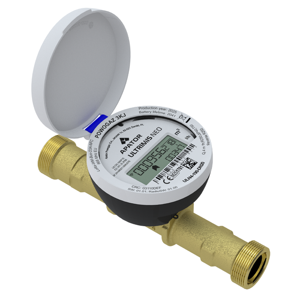 Apator Ultrimis NEO DN25, R250, T50 1" x L165mm,LoRaWan/ wM-Bus,  messing 