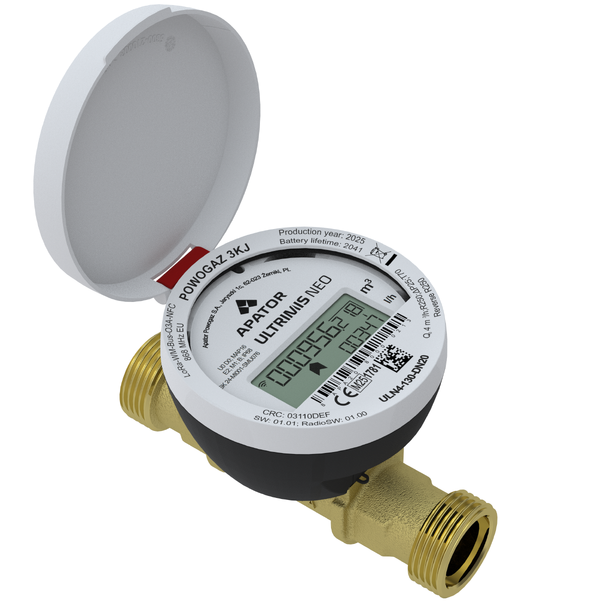 Apator Ultrimis NEO, DN20, R250, T70 3/4 x L130mm, LoRaWan/wM-Bus, messing 