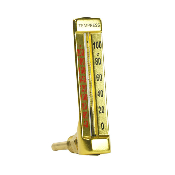 Q maskintermometer 150mm hus,  vinkel -20/+60grC,  1/2"bsp x L63mm 