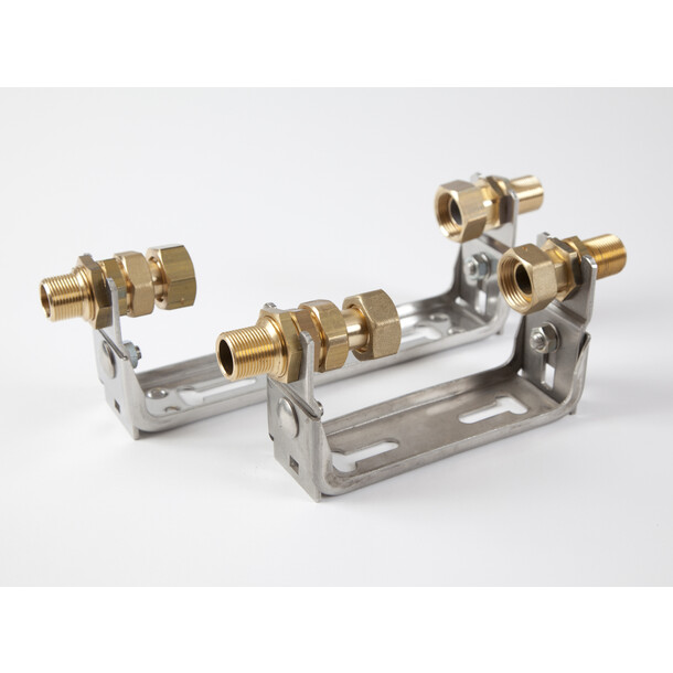 Konsoll (Brakett) For vannmåler, 1/2" 1/2" x L165mm,   HUSK 2 X PAKNINGER 