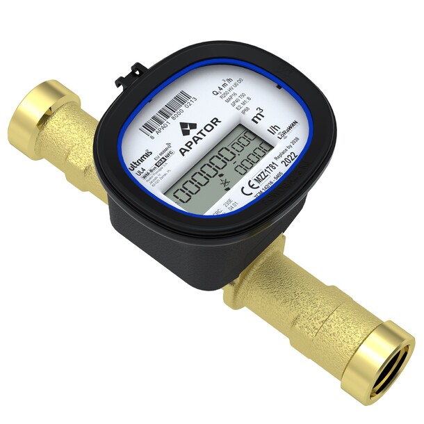 Apator Ultrimis W  DN20, R250, T50 3/4" x L190mm, wM-Bus,  messing 