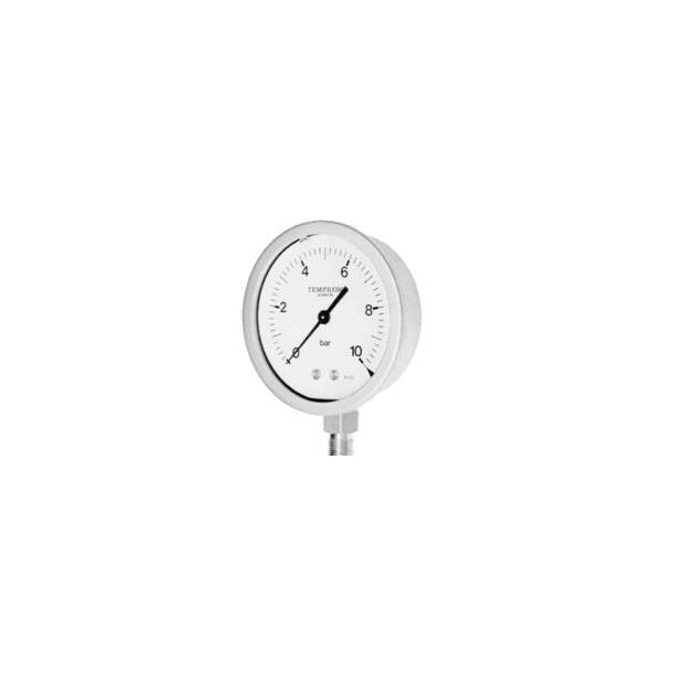 Tempress manometer 100mm, A10, ned 0/1000bar,  1/2" nippel ned 