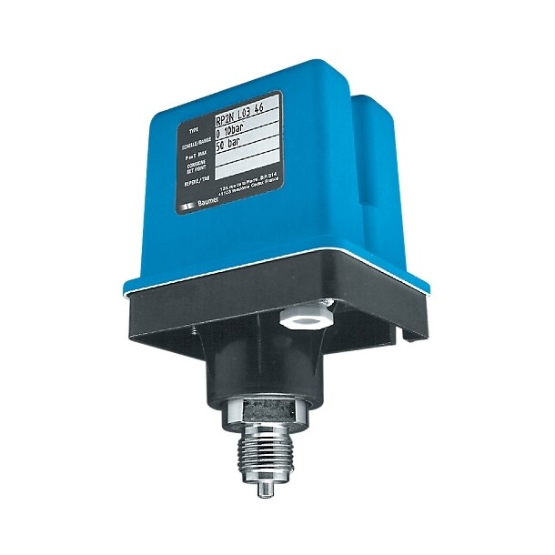 Baumer trykkbryter RP2N, syrefast 0/6 bar,  R1/2" 