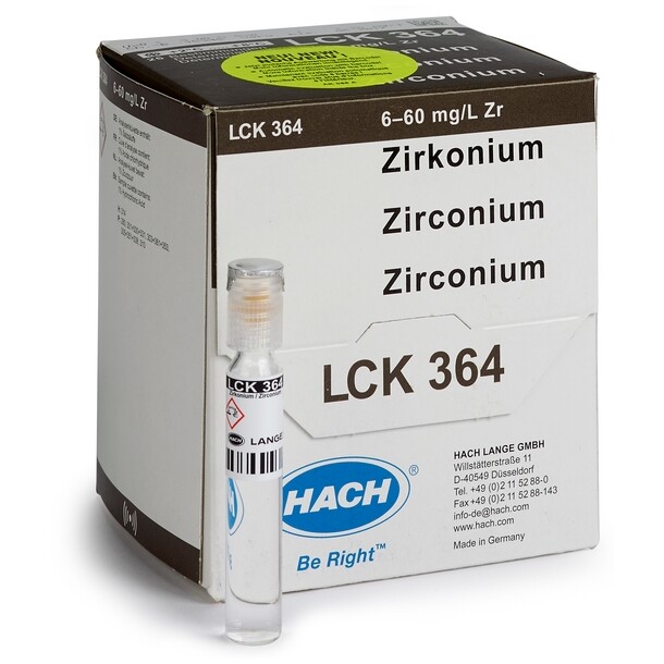Zirconium Cuvette Test, 6-60 mg/L Zr, 12-24 Tests