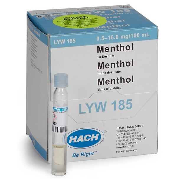 Menthol In Distillate Cuvette Test 0.5-15 mg Menthol/100 ml