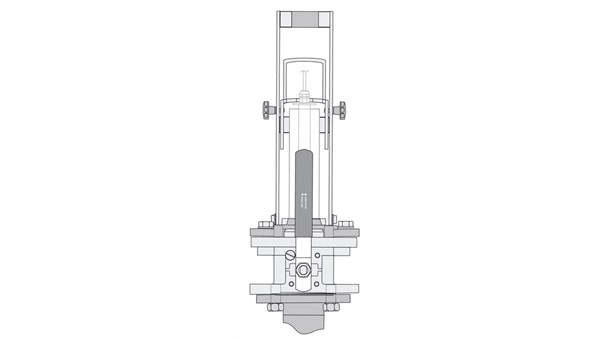 Ball valve armature for Solitax inline and highline sc, SS316